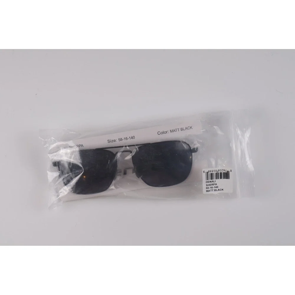 Denali Mens Sunglasses Sherpa Matt Black Solid 58-16-140 NWT